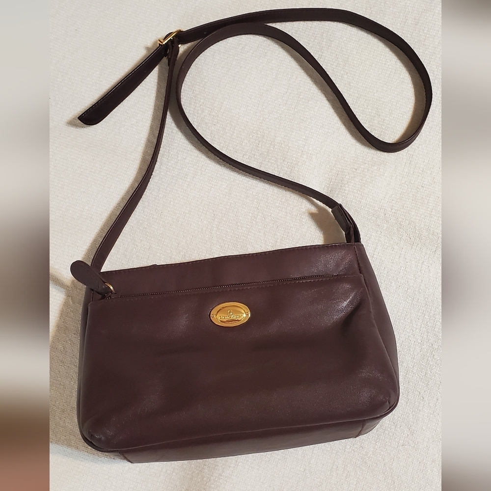 Etienne Aigner  Burgundy Leather Cross Body Or Shoulder Bag - Picture 3 of 11